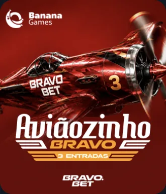 Aviãozinho Bravo (Aviator Plus 3 Entradas) na Bravo Bet